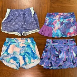 Assorted Girls Athletic Shorts and Skorts in Purple, Blue, Pink Target Size 7/8